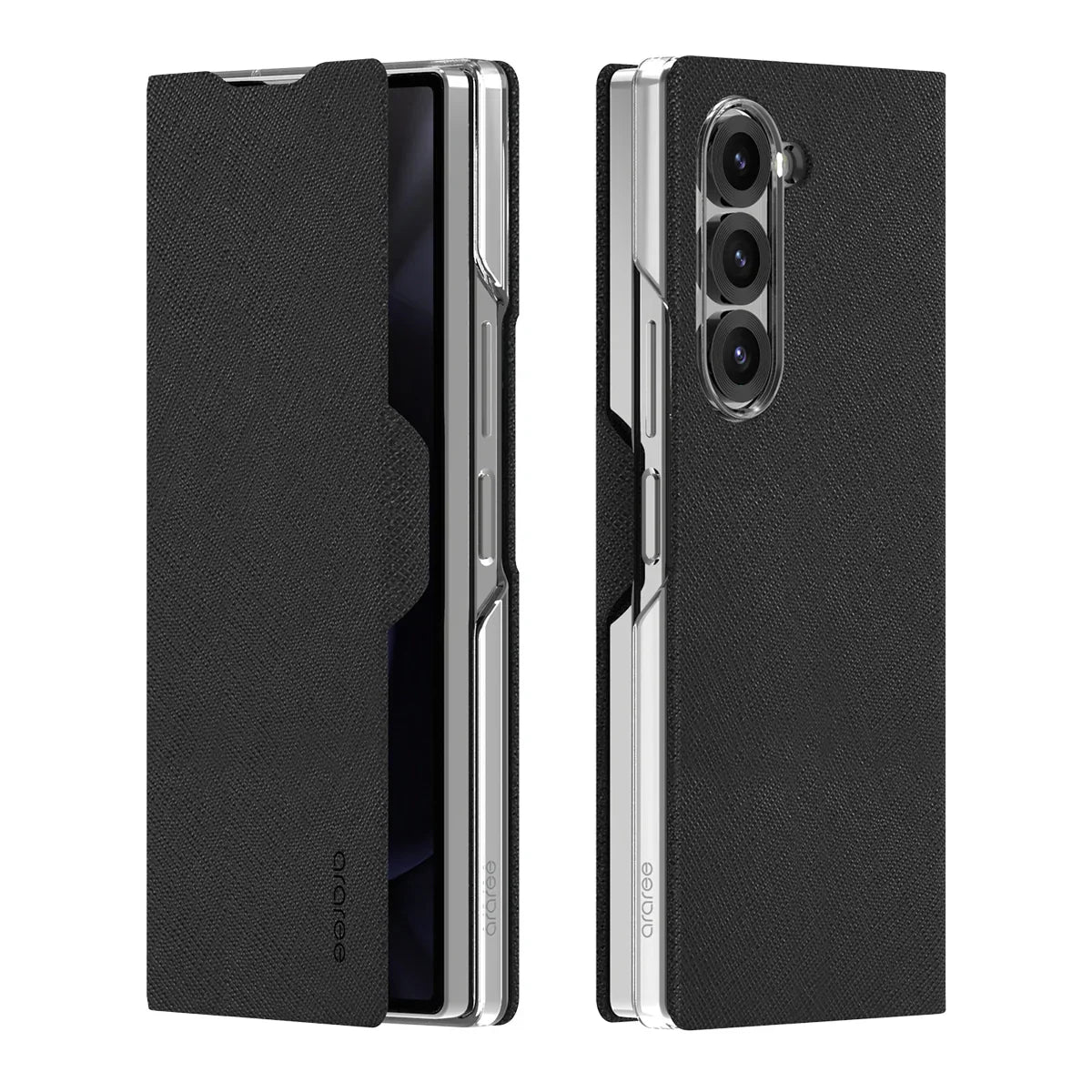 Araree Samsung Z Fold 6 Bonnet Diary Case - Black - Tashqila Araree Samsung Z Fold 6 Bonnet Diary Case - Black - Tashqila
